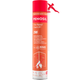 Ugniai atsparios šiaudelinės sandarinimo putos PENOSIL Fire Rated Foam B1 296, rožinė, 760 ml