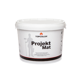 Lateksiniai dažai vidaus darbams TOPCOLOR Projekt Mat, balta (A bazė), 3 L