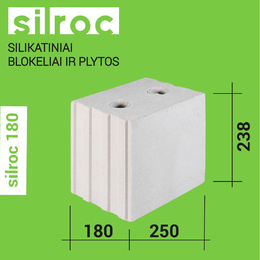 Silikatinis blokas SILROC M18 250x180x238 (64 vnt)