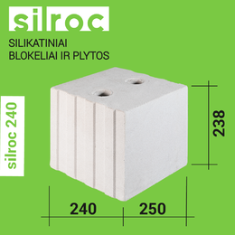 Silikatinis blokas SILROC M24 250x240x238 (48vnt)