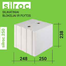 Silikatinis blokas SILROC M25 250x248x238 (48 vnt)