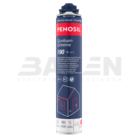 Putos | Žieminės montavimo putos PENOSIL Extreme Gunfoam 190, 750 ml.