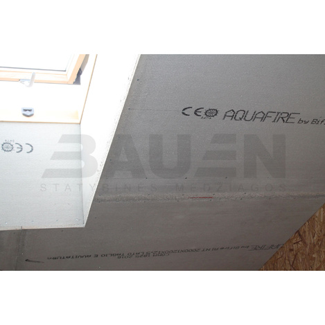 Cemento drožlių | Cemento kompozito plokštė Aquafire, pilka, 12.5x1200x2000mm, 50 vnt