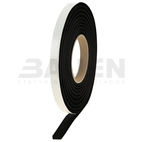 Savaime besiplečianti sandarinimo juosta PENOSIL Expanding Tape 600Pa, juoda,10/3-5mm, 10m/rul, PRO
