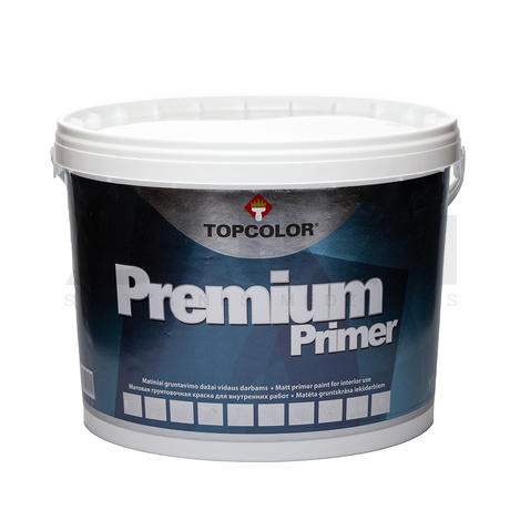 Dažai | Gruntiniai dažai vidaus darbams TOPCOLOR Premium Primer, balta (A bazė), 10 L