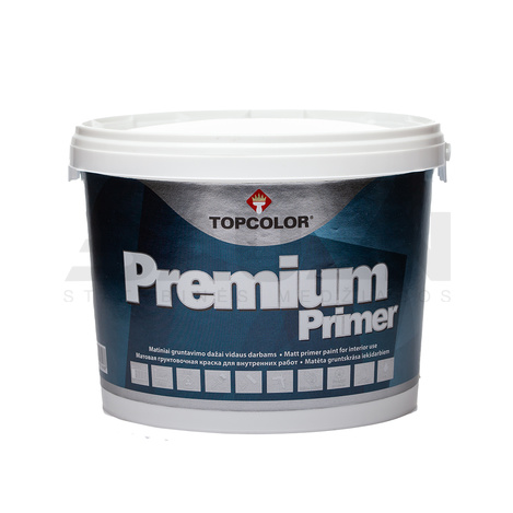 Dažai | Gruntiniai dažai vidaus darbams TOPCOLOR Premium Primer, balta (A bazė), 3 L