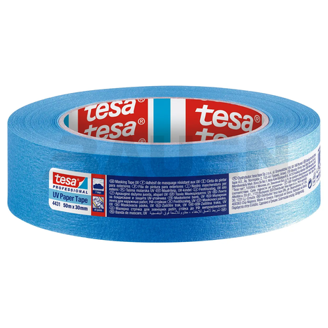 Dažymo juostos | Dažymo juosta TESA Professional UV Paper Tape (4431), lauko darbams, 50 m x 30 mm., 7 d.
