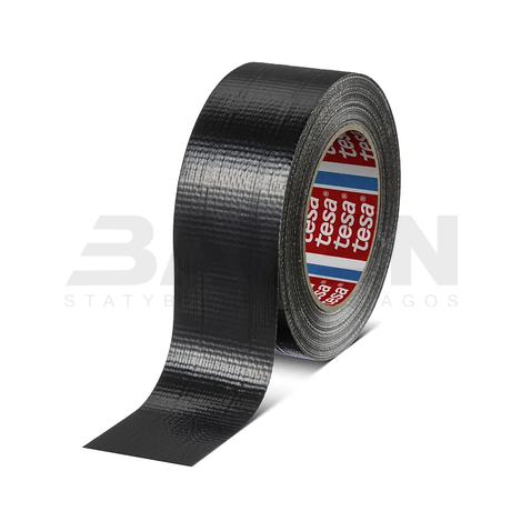Juostos | Lipni audinio juosta TESA Duct Tape (4615), atspari drėgmei, 50 m x 50 mm., juoda
