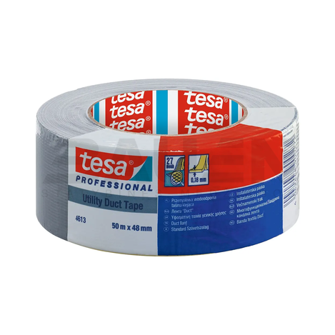 Juostos | Audinio juosta TESA Utility Duct Tape (4613) 50 m x 48 mm., pilka