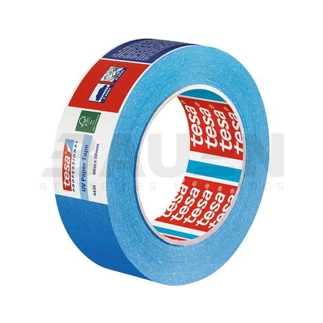 Dažymo juostos | Dažymo juosta TESA Professional UV Paper Tape (4435), lauko darbams, 50 m x 38 mm., 2 sav.
