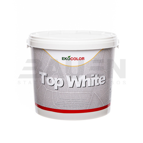 Dažai | Dispersiniai dažai sienoms ir luboms EKOCOLOR Top White, 5 L